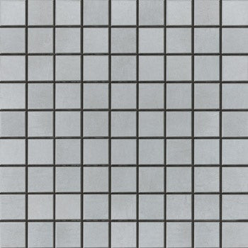 Sleek matte gray interlocking porcelain mosaic with refined contemporary lines, exuding minimalist sophistication and timeless versatility.