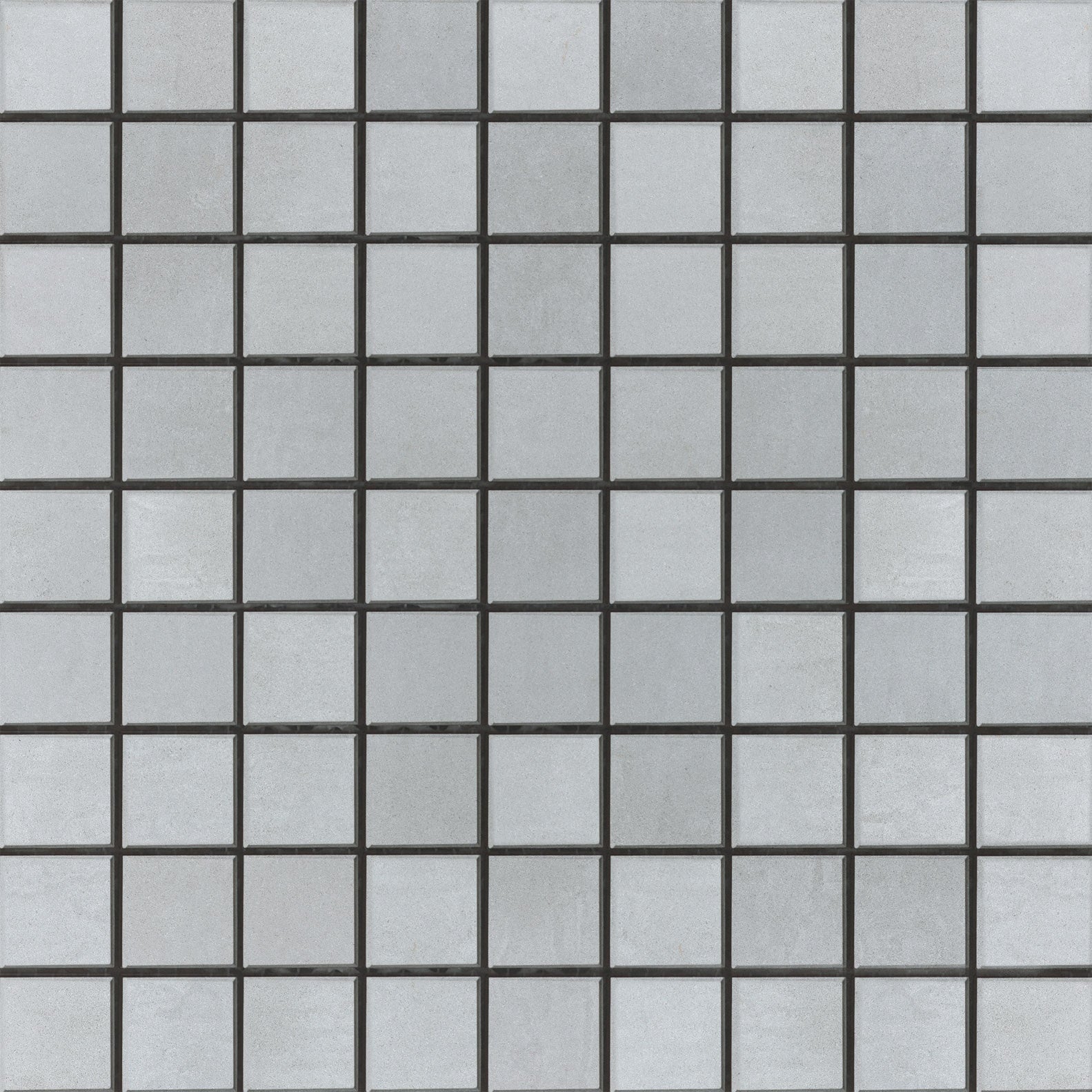 Glossy gray porcelain mosaic tiles in a sleek straight-stack pattern, radiating modern sophistication and minimalist luxury.