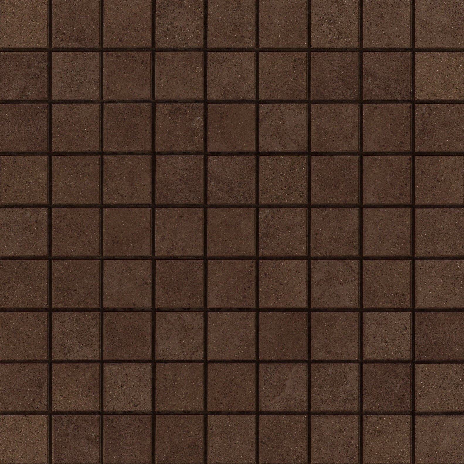 Matte brown porcelain mosaic tiles in a sleek straight-stack pattern, exuding minimalist sophistication and timeless modern elegance.