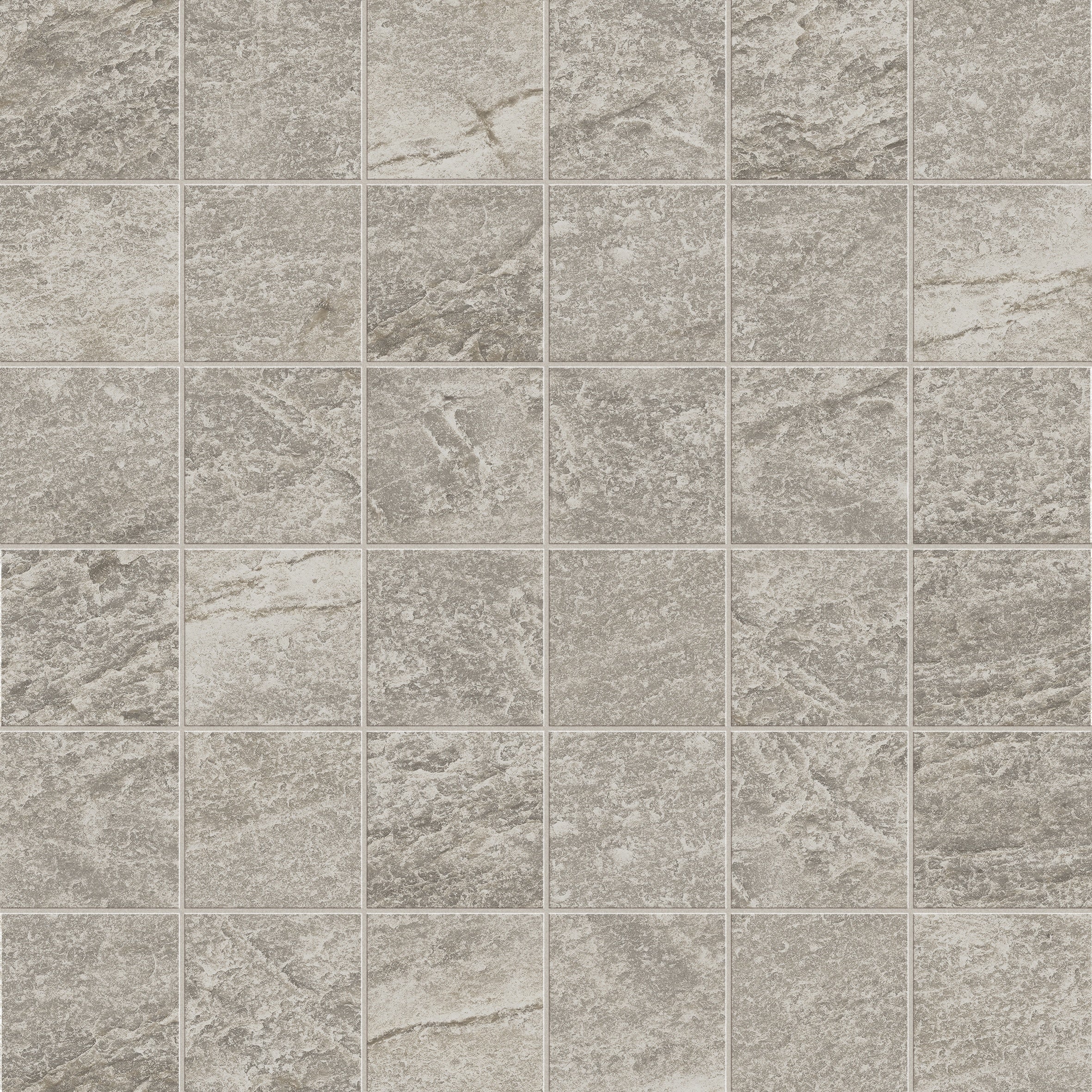 Matte beige porcelain mosaic with primordial quartzite texture, evoking serene warmth and natural depth for intimate, harmonious spaces.