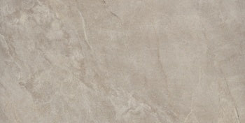 Elegant beige-grey marble-look porcelain tile with a softly worn matte texture and refined natural veining for timeless luxury interiors.