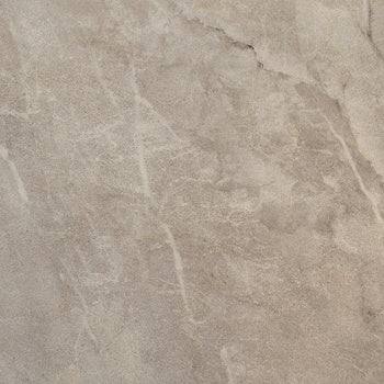 Luxurious beige-grey marble-effect porcelain tile with a softly worn patina and refined open grain texture, exuding timeless elegance.