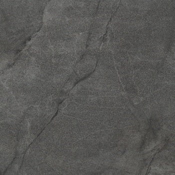 Dark gray porcelain tile with a softly worn marble effect, featuring natural veining and a refined matte finish for timeless elegance.