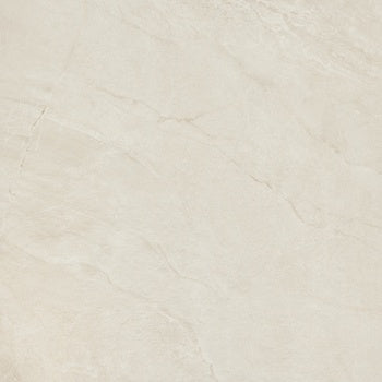 Luxurious matte porcelain tile with well-worn marble texture and natural geometric patterns in refined white.