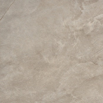A refined beige-grey marble-effect porcelain bullnose trim with soft patina, open grain, and timeless natural elegance.