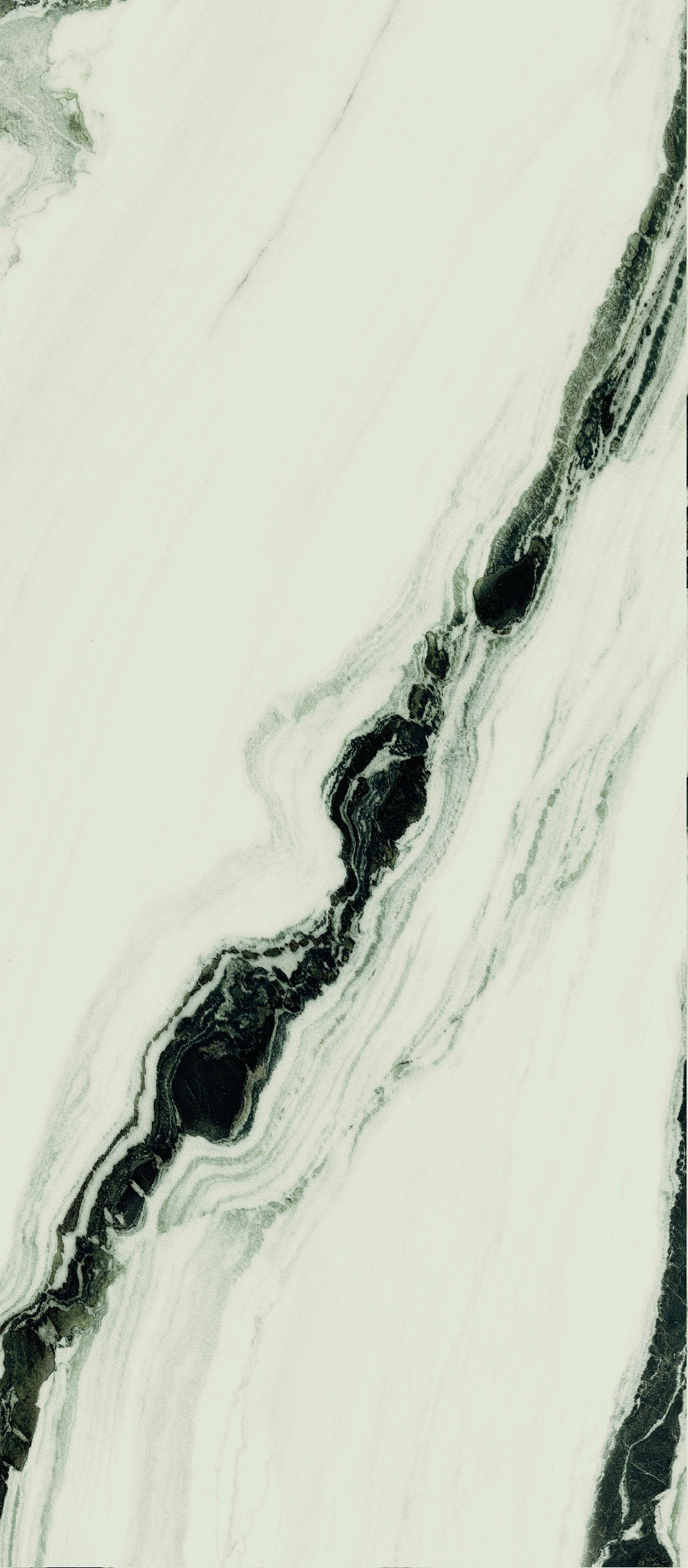 Luxurious matte porcelain wall tile with soft white marble veining, evoking refined opulence and timeless elegance.