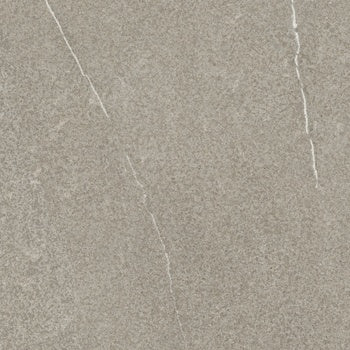 Rectified matte porcelain tile in warm beige-grey, evoking the organic elegance of natural marble with a slip-resistant stone texture.