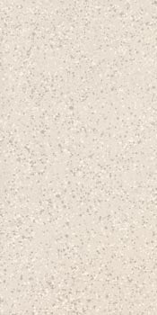 Rectified porcelain tile with a luminous terrazzo surface, medium-grained white aggregates in a polished, through-body finish exuding timeless sophistication.