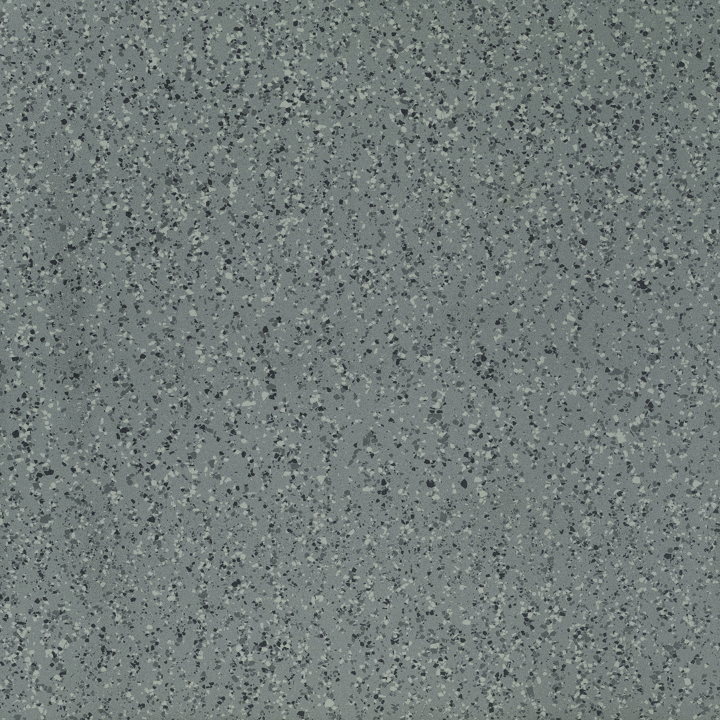 Matte gray porcelain bullnose trim with medium terrazzo grains, offering warm minimalist elegance for refined contemporary interiors.