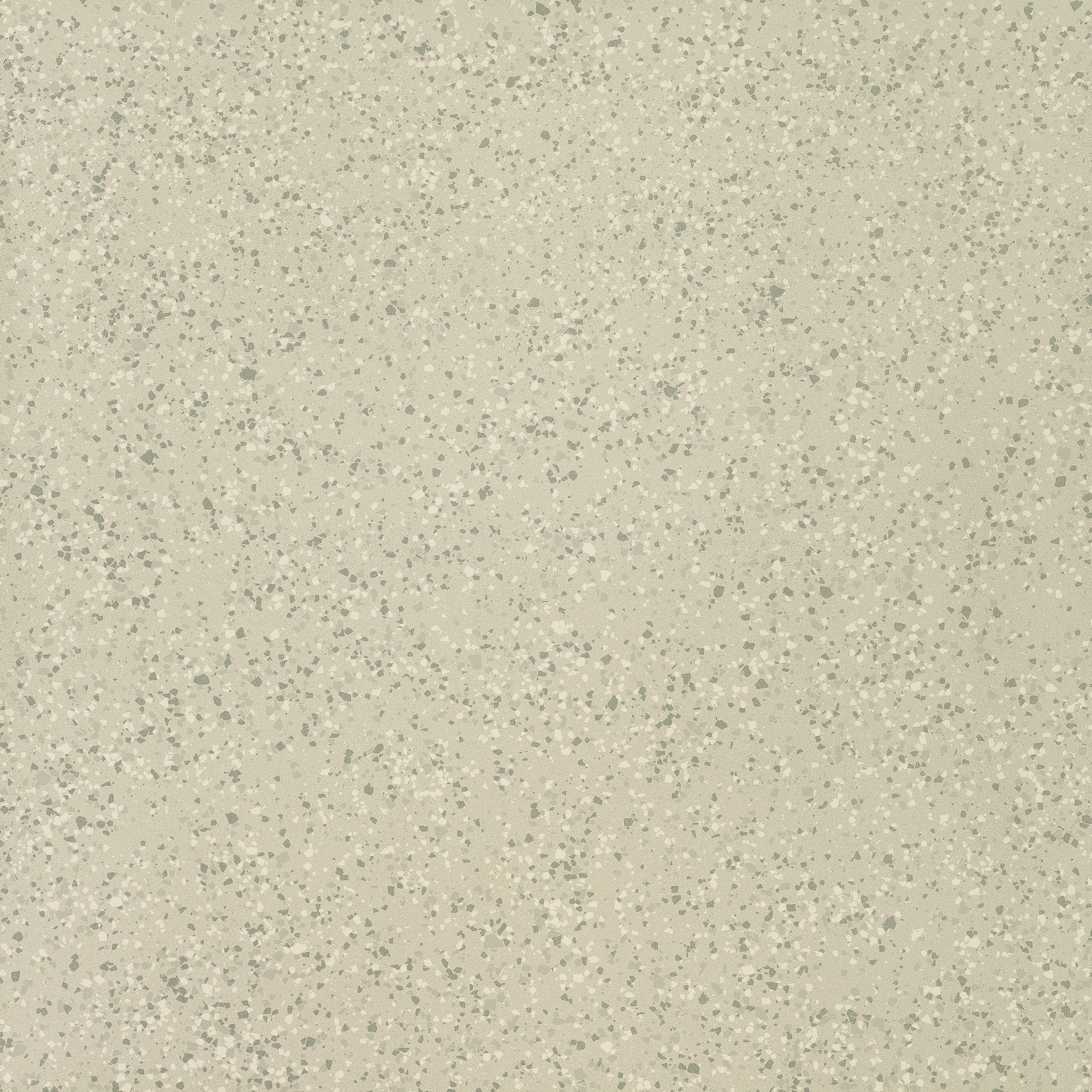 Bush-hammered almond terrazzo tile with medium grain texture, warm matte finish, and refined through-body porcelain elegance.