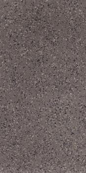 Dark gray porcelain tile with a medium-grain terrazzo look, bush-hammered matte texture, and timeless industrial elegance.