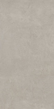 Smooth matte porcelain tile in soft soot gray, minimalist and warm, with a refined rectified edge for seamless luxury.