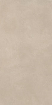 Smooth matte porcelain tile in soft warm brown, minimalist earth-toned elegance with a refined rectified edge.