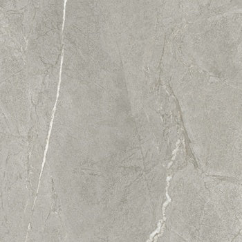Large-format matte porcelain tile in cool silver-gray, evoking the raw elegance of natural marble with a refined contemporary edge.