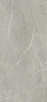 A sleek, matte porcelain tile with the organic elegance of natural marble in soft silver-gray tones, rectified edges for seamless luxury.