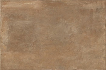 Rectified terracotta-inspired porcelain paving tile with a warm Tuscan texture, matte finish, and earthy brown tones for timeless outdoor elegance.