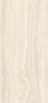 Rectified matte porcelain wall tile in soft almond, evoking the organic elegance of travertine with contemporary minimalist sophistication.