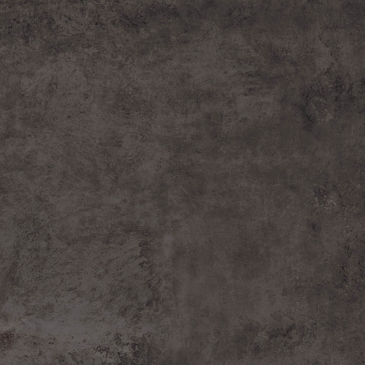 Black matte porcelain tile with a textured metallic finish, exuding urban sophistication and industrial elegance in a large square format.