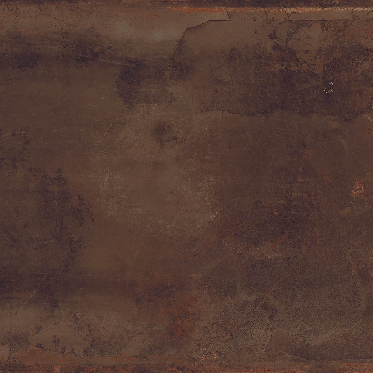 A bold, matte brown porcelain tile with a textured metallic finish, exuding urban sophistication and industrial elegance.