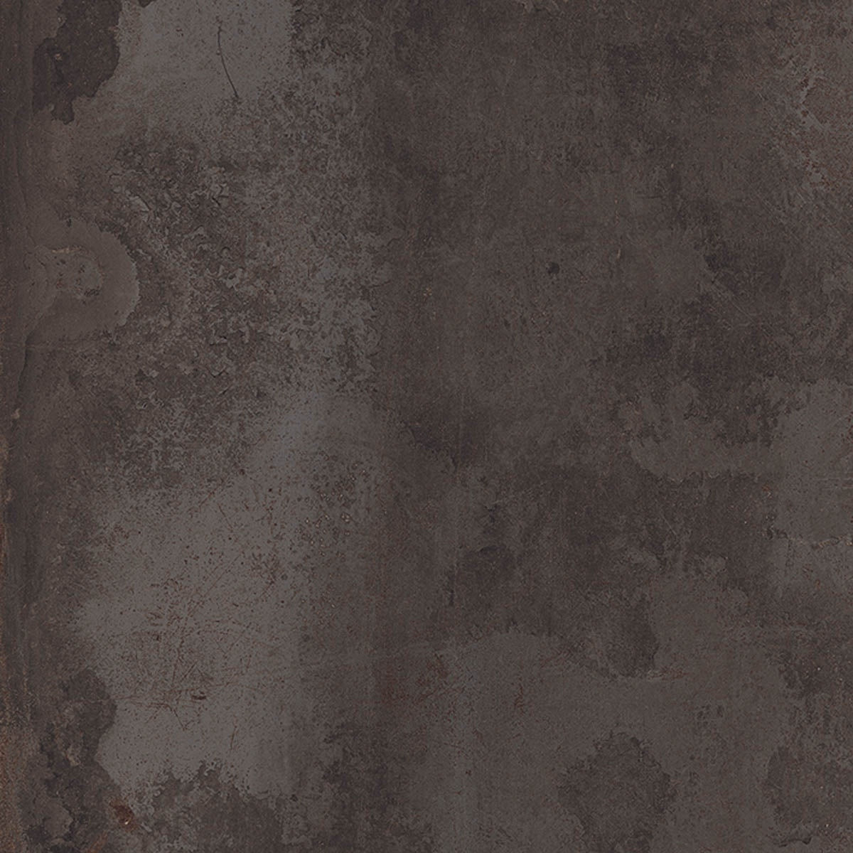 Black matte porcelain tile with a textured metallic finish, exuding urban sophistication and raw industrial elegance.
