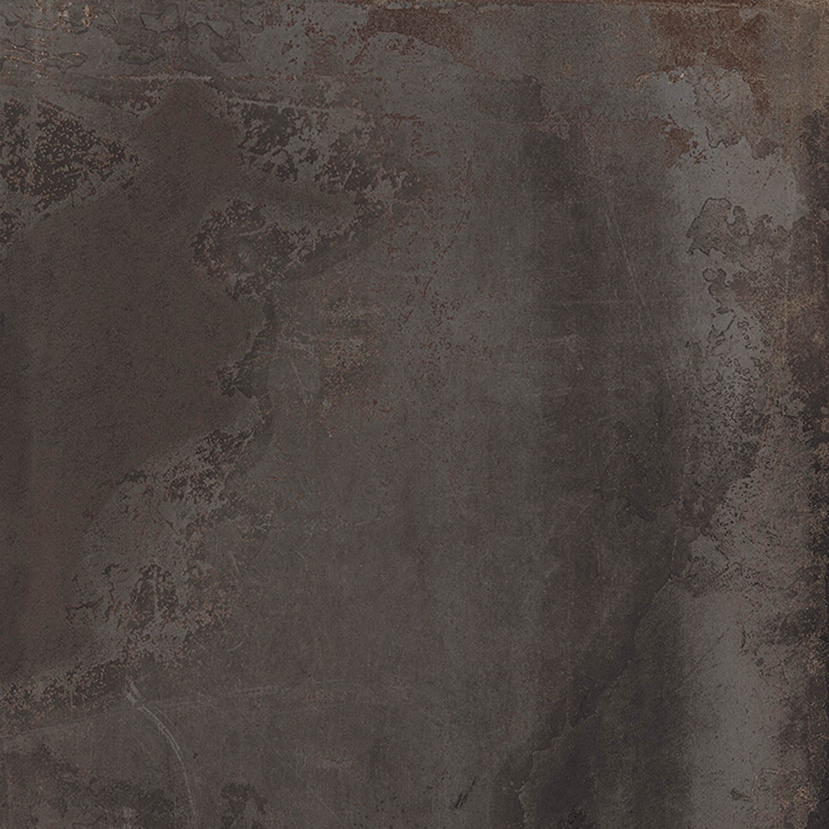 Black matte porcelain tile with a textured metallic finish, exuding urban sophistication and raw industrial elegance.