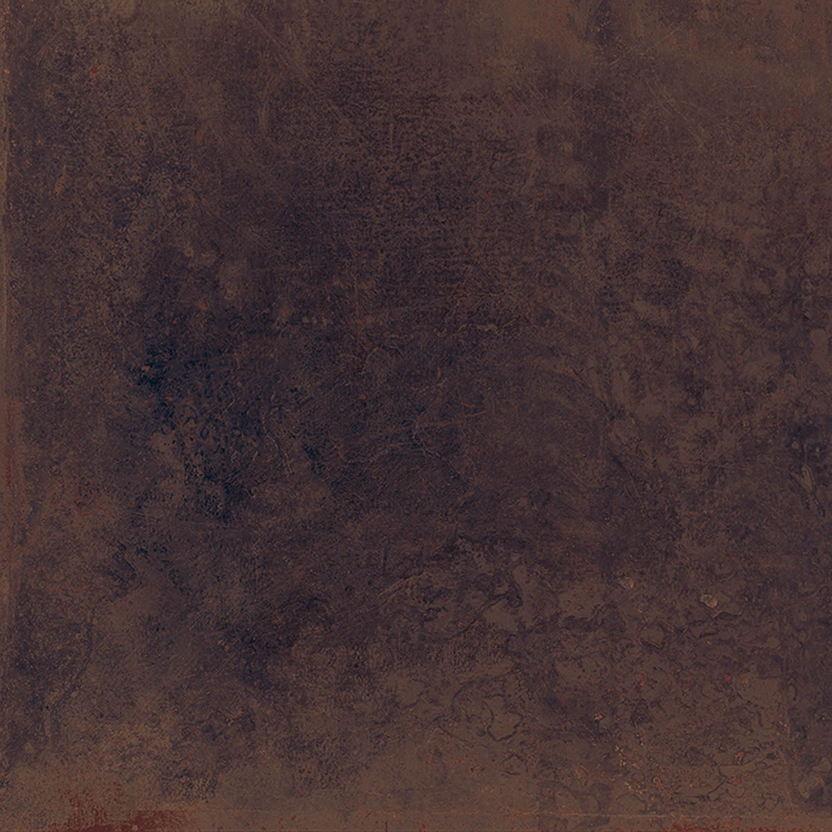 Textured matte brown porcelain tile with a metallic sheen, exuding urban sophistication and industrial elegance in a large square format.