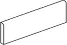 Sleek matte white porcelain bullnose trim with urban metallic edge, embodying raw elegance for contemporary interiors.