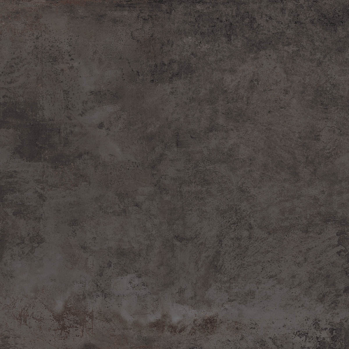 Matte black porcelain tile with a 3D textured metallic finish, exuding urban elegance and industrial sophistication in a large-format square.
