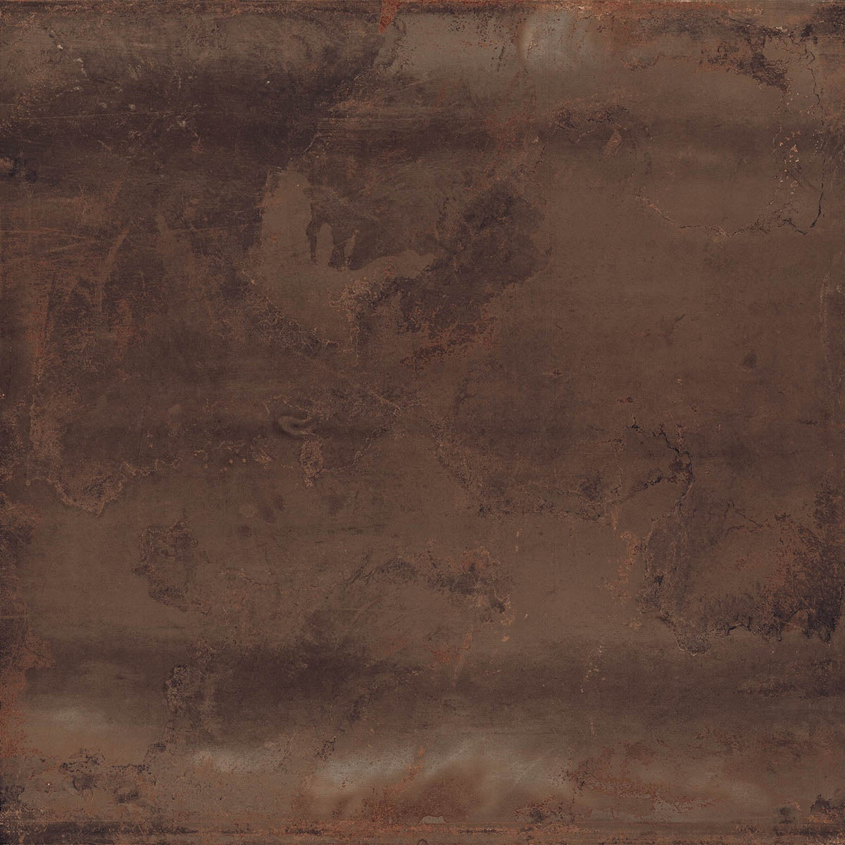 A large-format matte brown porcelain tile with a textured metallic finish, exuding urban elegance and industrial sophistication.