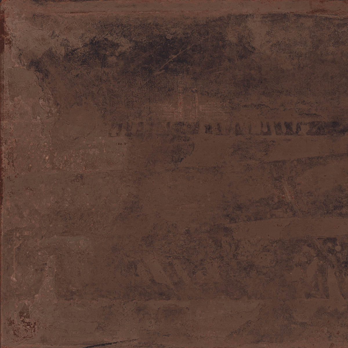 A large-format matte brown porcelain tile with a textured metallic finish, exuding urban elegance and industrial sophistication.