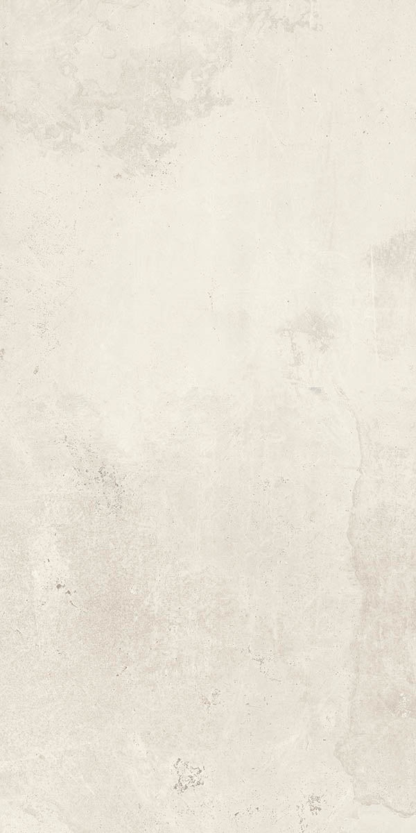 Matte white porcelain wall tile with a subtle 3D texture and metallic urban elegance, rectified edges for seamless luxury.