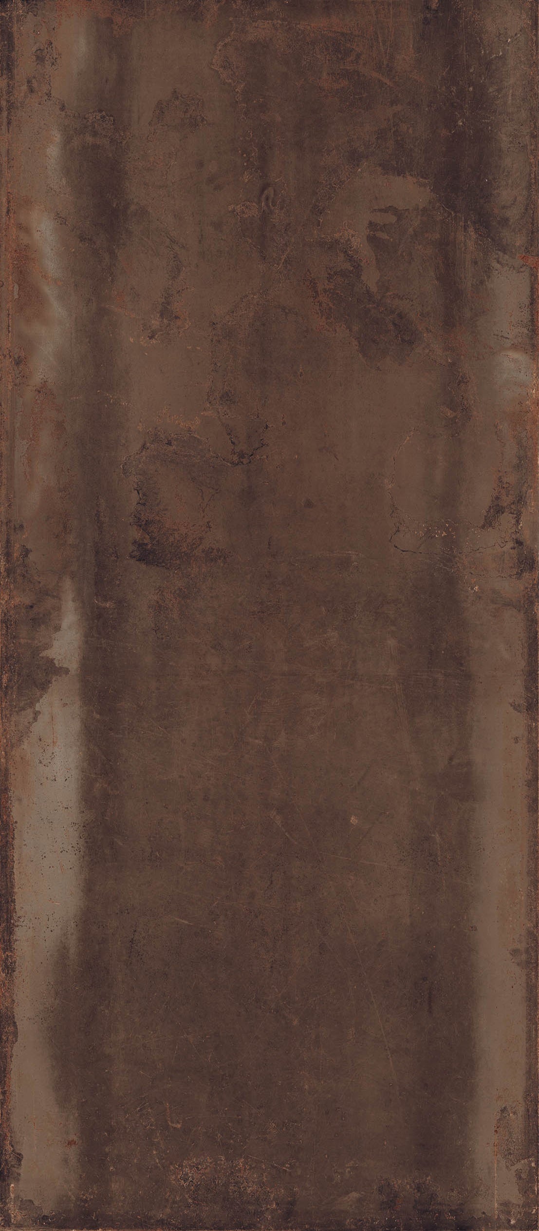Matte brown porcelain wall tile with a textured metallic finish, exuding urban elegance and industrial sophistication.