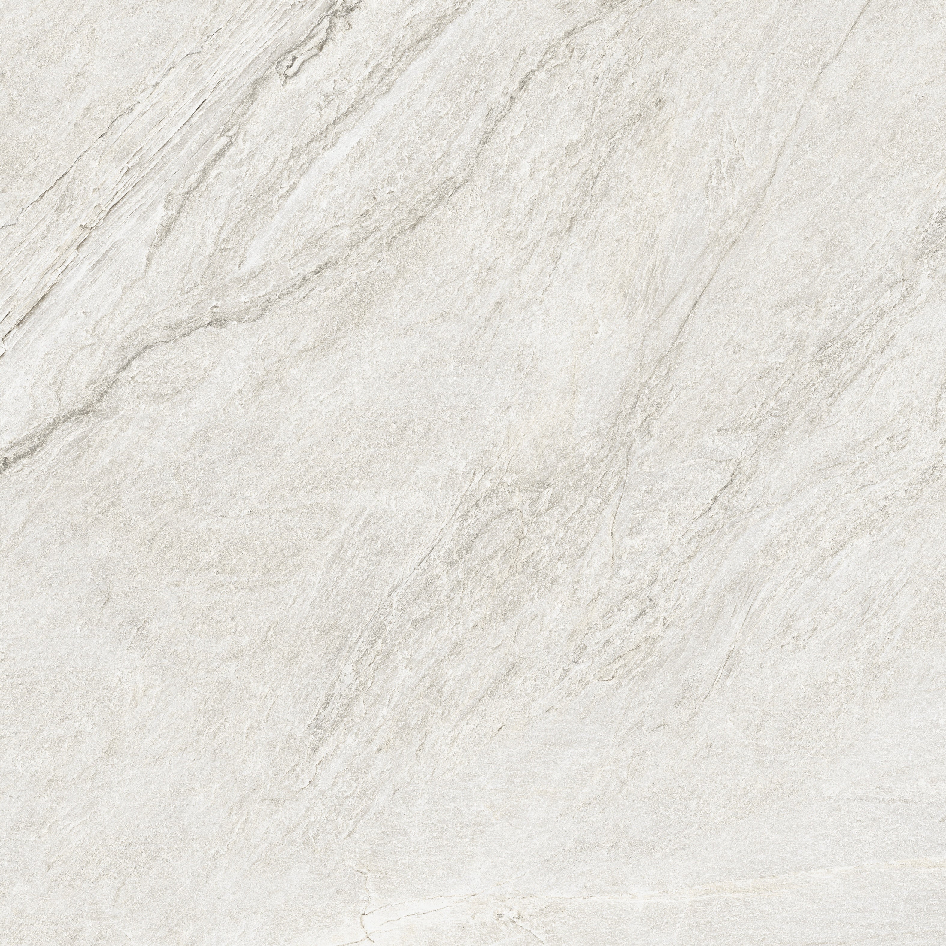 Luxurious matte white porcelain paving tile with primordial quartzite essence, radiating serene depth and minimalist harmony for refined outdoor and indoor spaces.