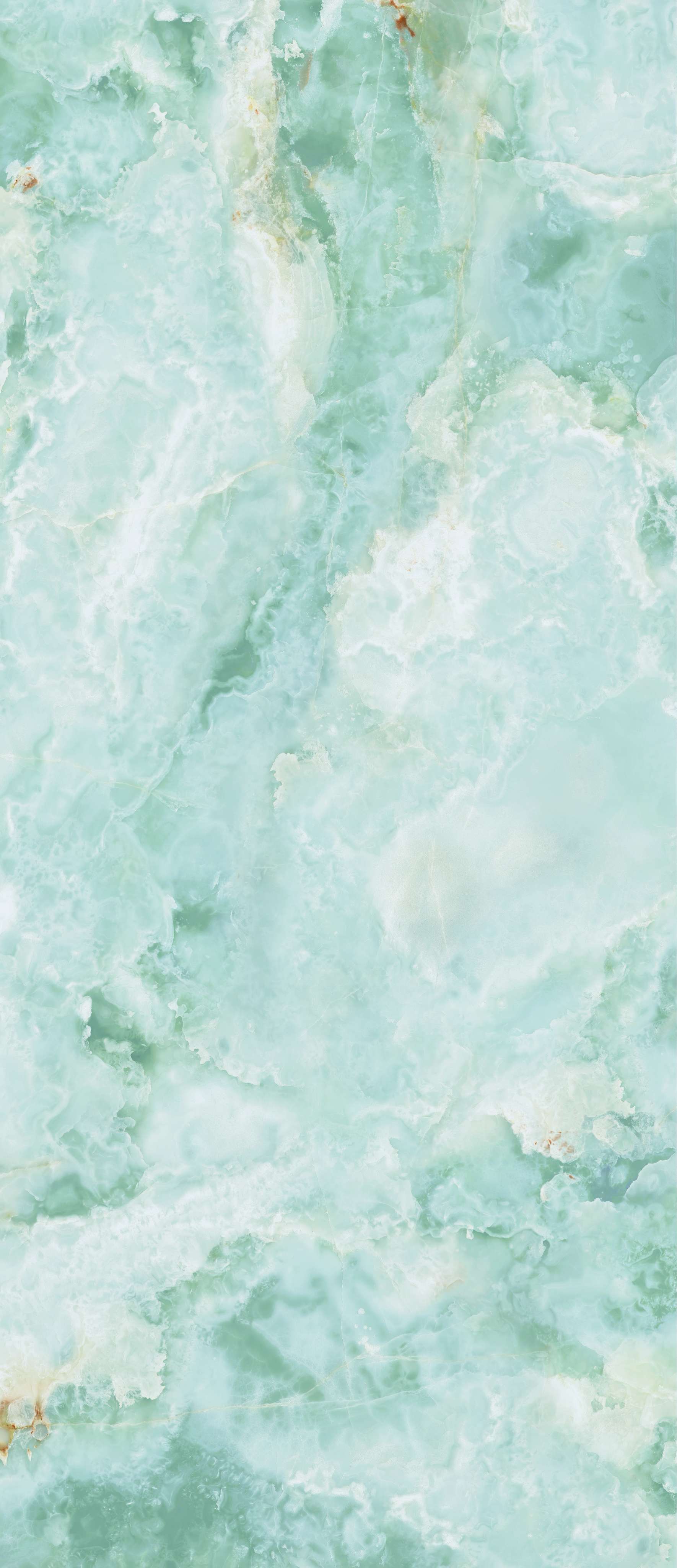AESTHETICA: Blue Onice Azzurro Onyx Bullnose Flat Porcelain Tile Accessory (2 3/8"x47 1/4"x6.5mm | semi glossy)