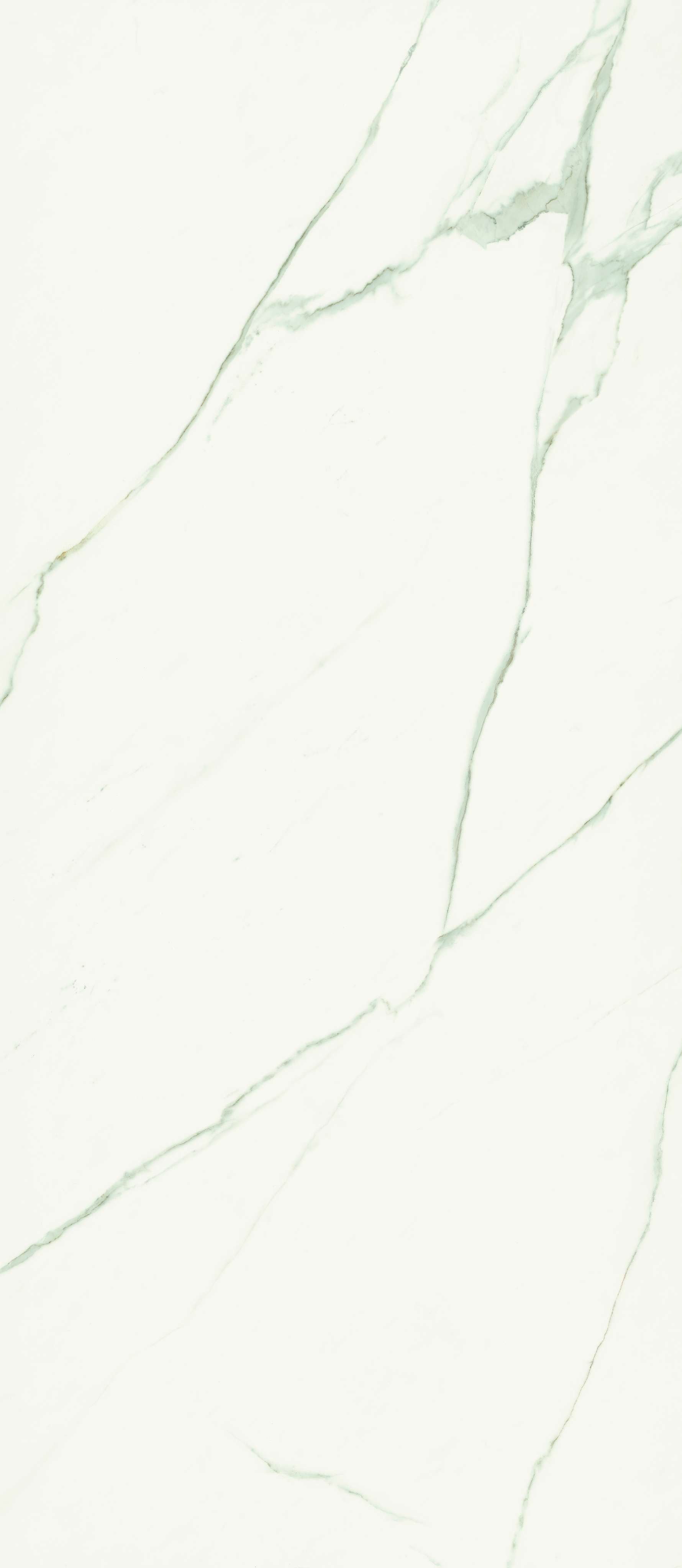 AESTHETICA: Statuario Extra White Marble Bullnose Flat Porcelain Tile Accessory (2 3/8"x47 1/4"x6.5mm | matte)