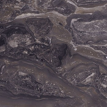 Luxurious Arabescato Orobico marble-effect porcelain tile in rich coffee brown with refined veining and semi-glossy finish.
