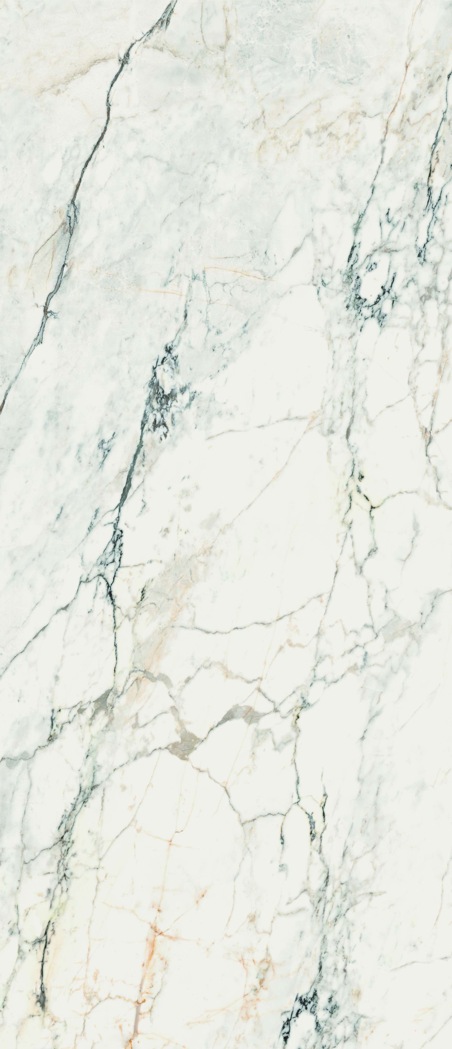 AESTHETICA: White Paonazzetto Marble Rectangle Flat Wall Porcelain Field Tile (47 1/4"x109 7/16"x6.5mm | semi glossy)