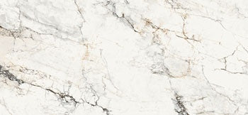 A luxurious large-format porcelain tile with the timeless elegance of Paonazzetto marble, featuring refined veining on a semi-glossy white surface.