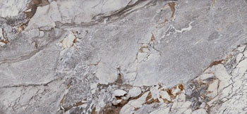 Elegant large-format porcelain tile with refined grey marble veining and a semi-glossy finish for luxurious interiors.