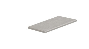 Elegant gray porcelain paving tile with a 3D textured matte finish and polished edges, exuding playful sophistication for vibrant outdoor terraces.