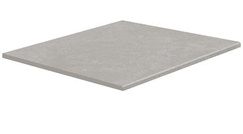 Square matte gray porcelain border with a 3D textured surface and polished edges, exuding playful sophistication for eclectic modern spaces.