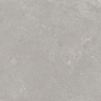 Matte gray porcelain wall tile with subtle 3D texture, evoking sedimentary stone—playful yet refined for eclectic modern spaces.