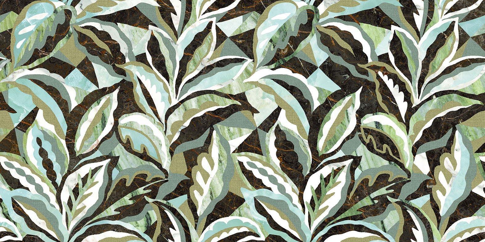 Luxurious botanical-inspired porcelain wall tile in soft beige and brown, semi-glossy finish, embodying timeless elegance and refined artistry.