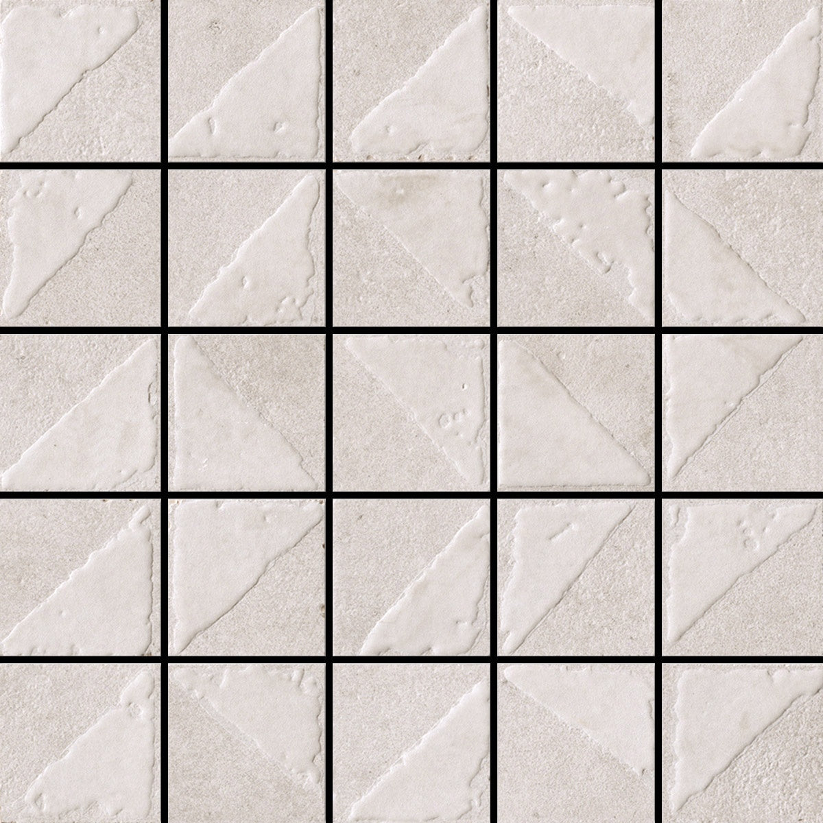 Matte white porcelain square tile with a flat, contemporary deco design, exuding timeless elegance and handcrafted charm.
