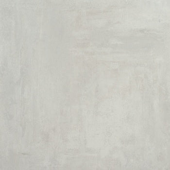 Matte white porcelain tile with soft resin-like texture and subtle wood-effect inlay, exuding minimalist elegance and refined contemporary luxury.