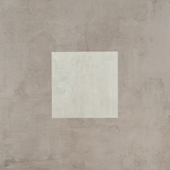 Square matte beige porcelain tile with refined wood-effect inlay, exuding minimalist elegance and contemporary sophistication.