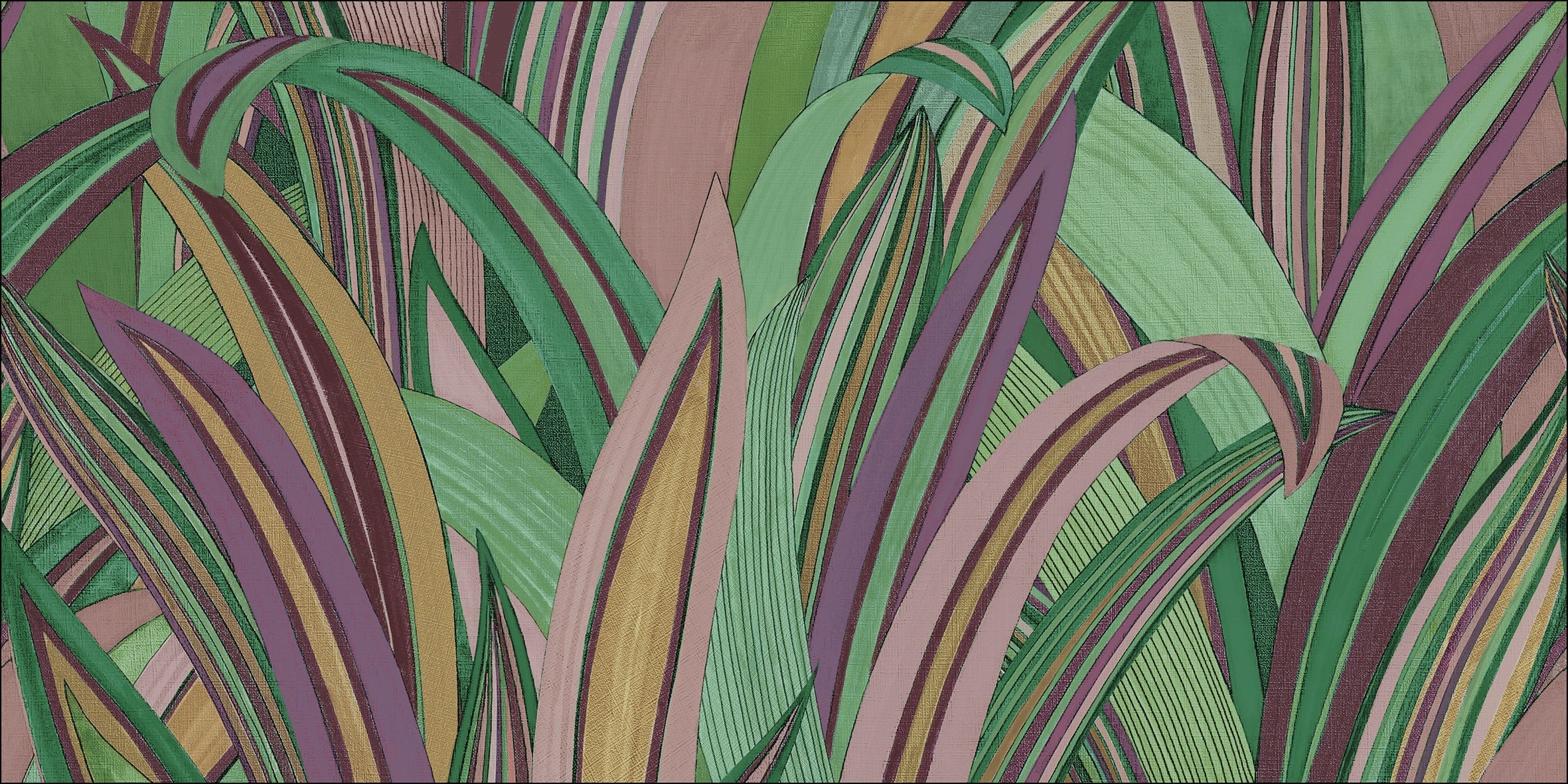 Luxurious matte green porcelain wall tile with contemporary deco pattern, exuding artistic sophistication and refined warmth.