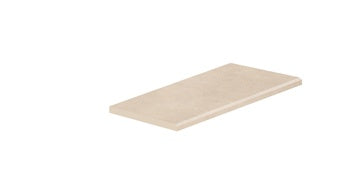 Handcrafted beige terracotta porcelain tile with a warm, matte finish and polished edges, evoking artisan elegance for serene outdoor terraces.