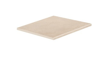 Handcrafted beige terracotta square border with a warm, matte finish and polished edges for refined contemporary elegance.