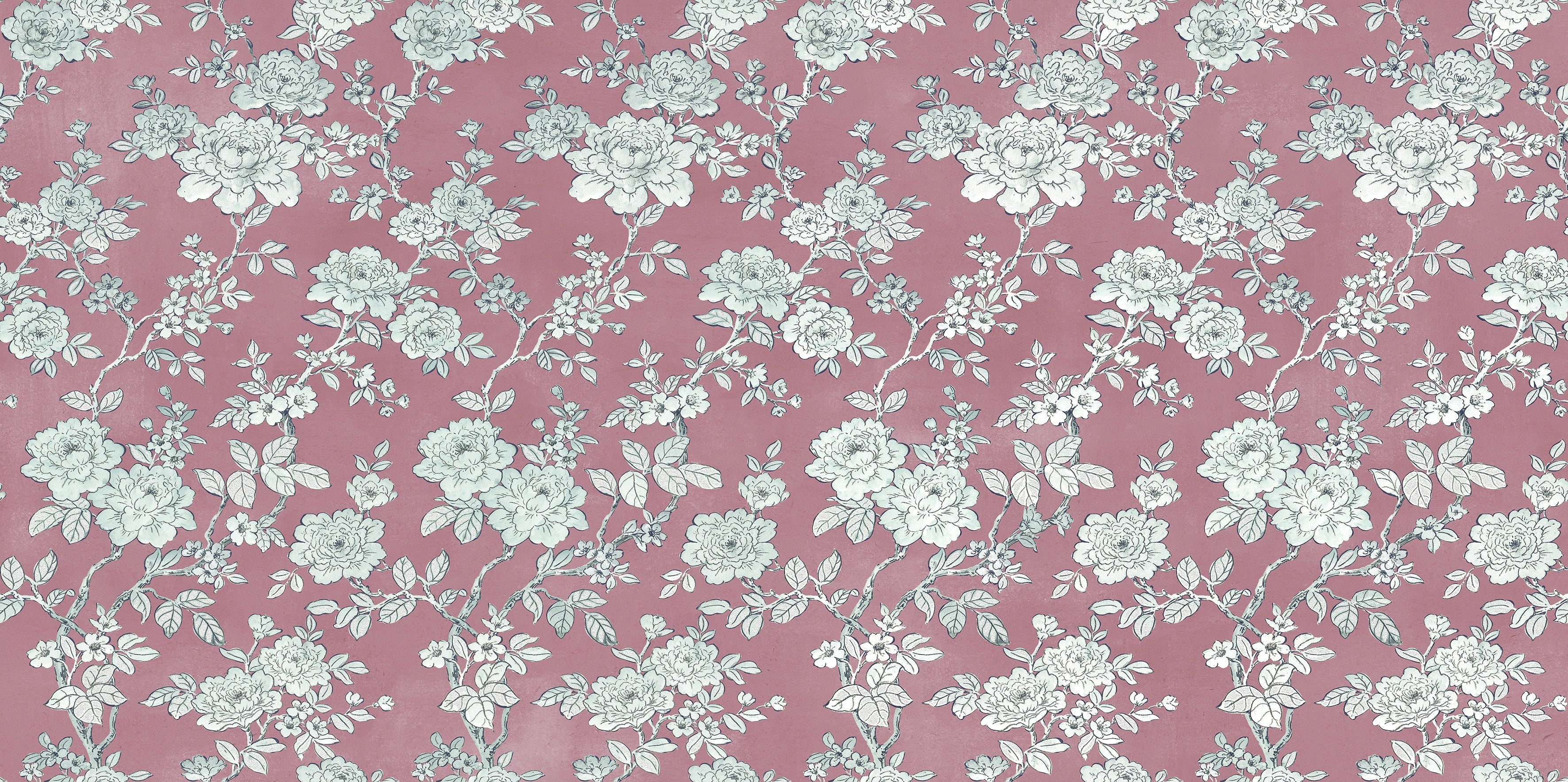Matte dark pink porcelain wall tile with contemporary hand-drawn ink design, exuding artistic elegance and refined warmth.